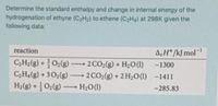 Answered Determine the standard enthalpy and bartleby