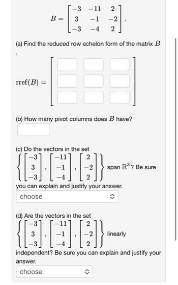 Answered B rref B 3 11 2 3 1 2 4 2 bartleby