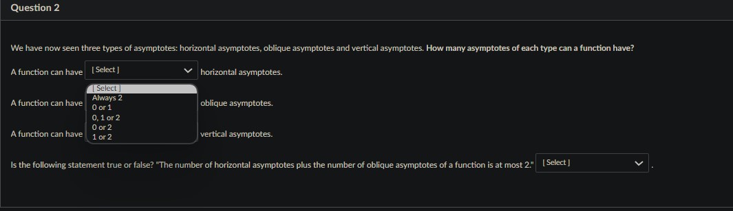 Answered: een three types of asymptotes:… | bartleby