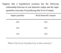 Answered: Suppose That A Hypothetical Economy Has… | Bartleby