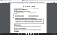 * Course Hero
O LAS-Grade-8-Week-1-8-3rd-Quarte X
b My Questions | bartleby
O File
/home/chronos/u-87849c22449003f659a4501d21dff791c11275b2/MyFiles/Downloads/LAS-Grade-8-Week-1-8-3rd-Quarter.pdf
LAS-Q3- HEALTH -8-WEEK 8
NAME:
Grade and Section:
HEALTH 8: 3RD QUARTER: WEEK 2-3
Let's Apply
Instruction: Answer the questions and give what is being asked.
COMMUNICABLE DISEASES
PREVENTION AND CONTROL
Give at least five (5) examples of communicable What can you do to prevent these communicable diseases.
diseases?
1.
2.
3.
4.
5.
Let's Analyze:Instruction: Read the given situation then answer the questions below.
One summer, my family went to Illocos for our yearly summer vacation. One night my daughter had a fever and what I did
o let her have
edicine to lower the fever. In the morning. I
rashes
appeare
on her arms sol
suspected measles. I had her occupy another room where she was alone to prevent cross-infections. After breakfast, my
late mother-in law brought my daughter out at the backyard and started scattering some rice while talking indistinctively.
She got some soil near a tree where my daughter played and rubs it on my daughter's arms, face, and feet. She said that
she did that because my daughter might have disturbed some spirits in the back yard when she played there.
Questions to answer:
What was the story all about?
What does the mother -in-law believe in? Do you agree or not? Why?
What should you do if you are the one concem?
Let's Evaluate Instruction: The table below shows some communicable diseases, the signs and symptoms,
and the prevention and control. Supply the lacking data in the table. Copy the table then write your answer on
the allotted space.
O 5:10
