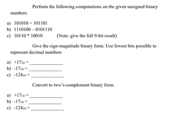 Answered: Numbers. Perform The Following… | Bartleby