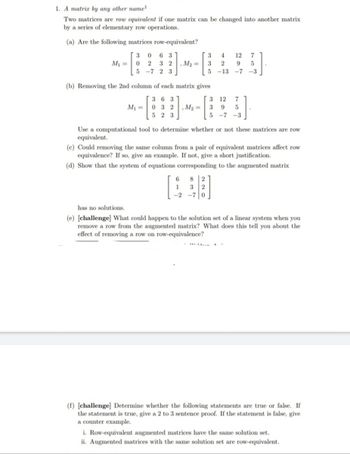 Answered a Are the following matrices bartleby