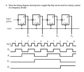 Answered: 1. Draw the timing diagram showing how… | bartleby