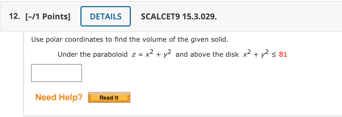 Answered Use Polar Coordinates To Find The Bartleby