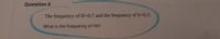 Question 6
The frequency of H=0.7 and the frequency of h=0.3.
What is the frequency of Hh?
