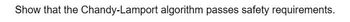 Show that the Chandy-Lamport algorithm passes safety requirements.