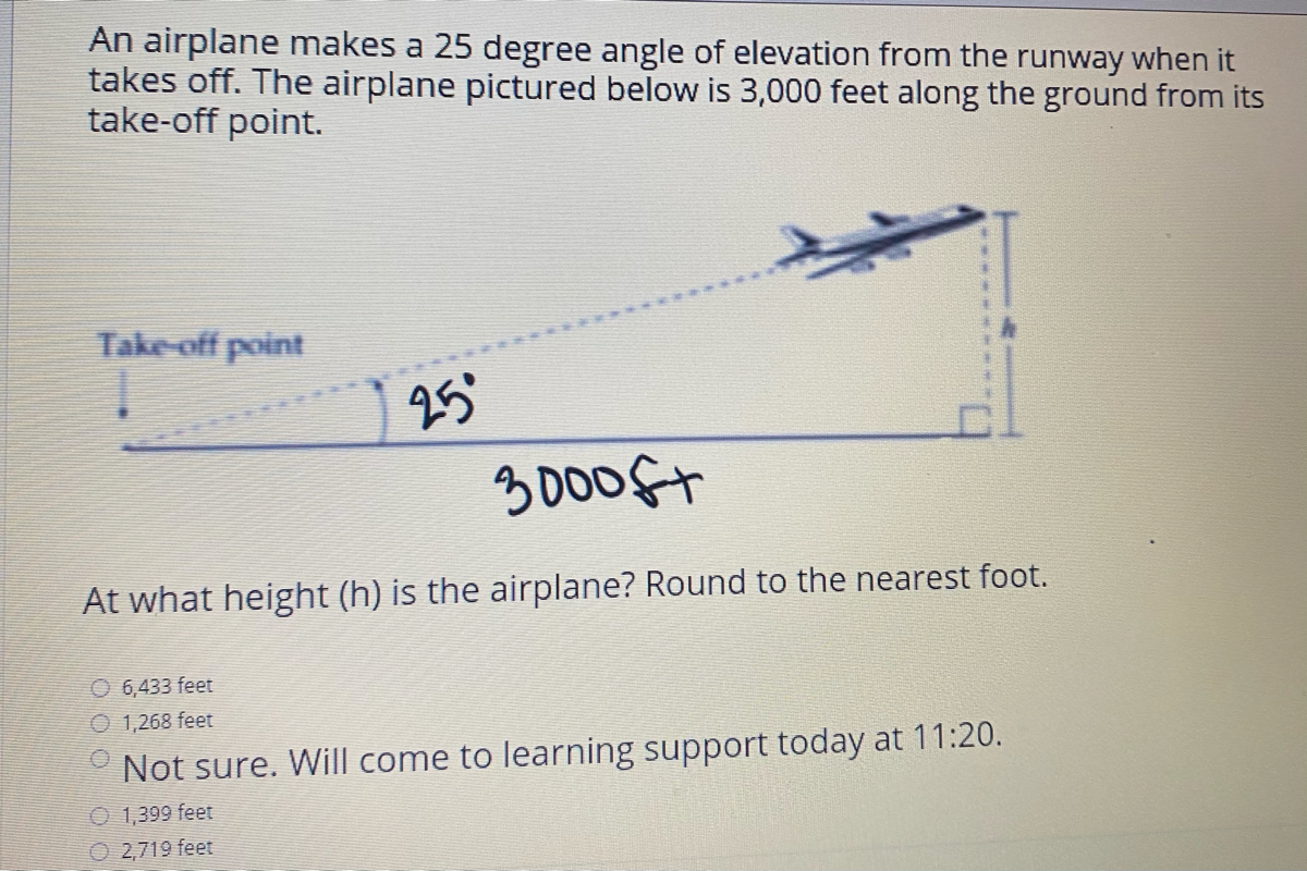 airplane take off angle