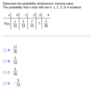 Answered: Missing Value. Determine The… | Bartleby