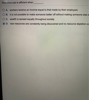 Answered: Resource Use Is Efficient When OA.… | Bartleby