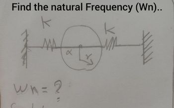 Answered: Find The Natural Frequency (Wn).. K MA… | Bartleby