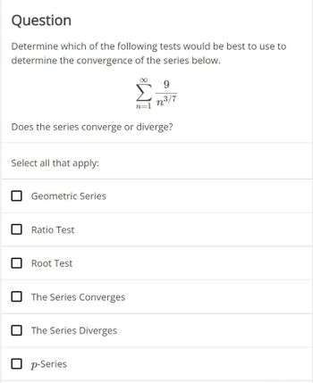 Answered: Question Determine which of the… | bartleby