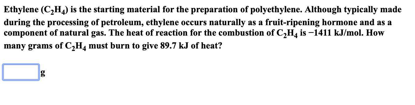 Answered Ethylene C2H4 is the starting bartleby