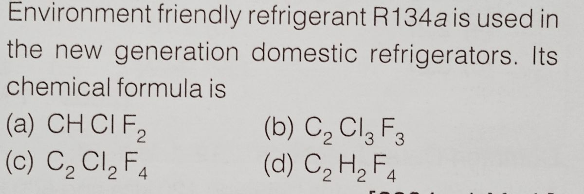 r134a gas formula