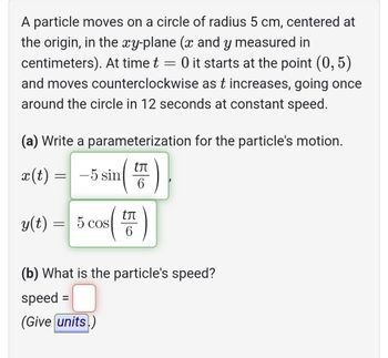 Answered: A Particle Moves On A Circle Of Radius… | Bartleby