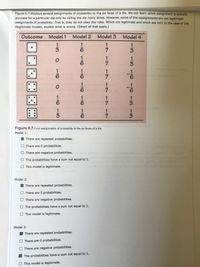 what is the assignment of probabilities to the six faces