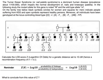 Solved What is the lod score? Select the two correct