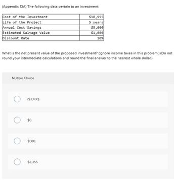 Answered: (Appendix 13A) The following data… | bartleby