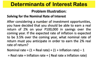 nominal interest rate problem solving