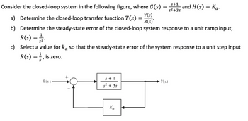 Answered R S Consider the closed loop system in bartleby