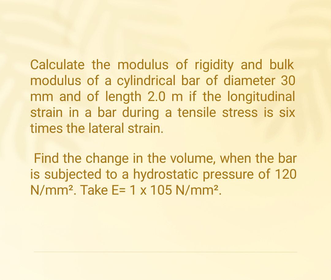 Answered: The bulk modulus for a material with…