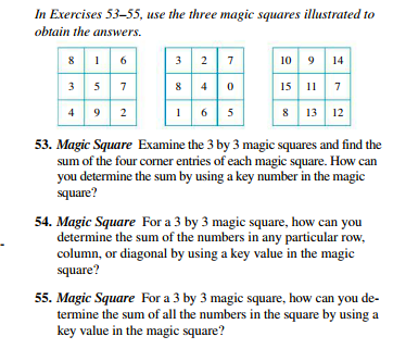 Answered In Exercises 53 55 use the three magic bartleby