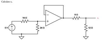 Answered: Calculate vo. 5V + 16 Ω ww 24 Ω + 8 Ω… | bartleby