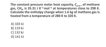 Answered The constant pressure molar heat bartleby