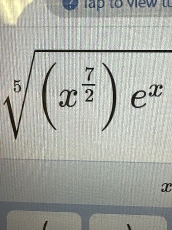 5
Tap to view LL
(x²
x ²³¹)
2
ex
X