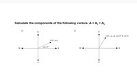 Calculate the components of the following vectors. A = A, + A,
3)
300. m @ 22.0° E of N
130. m/s
25.0°
W 4
W
E
