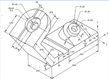 Answered: Solidworks part Units: IPS Material:… | bartleby