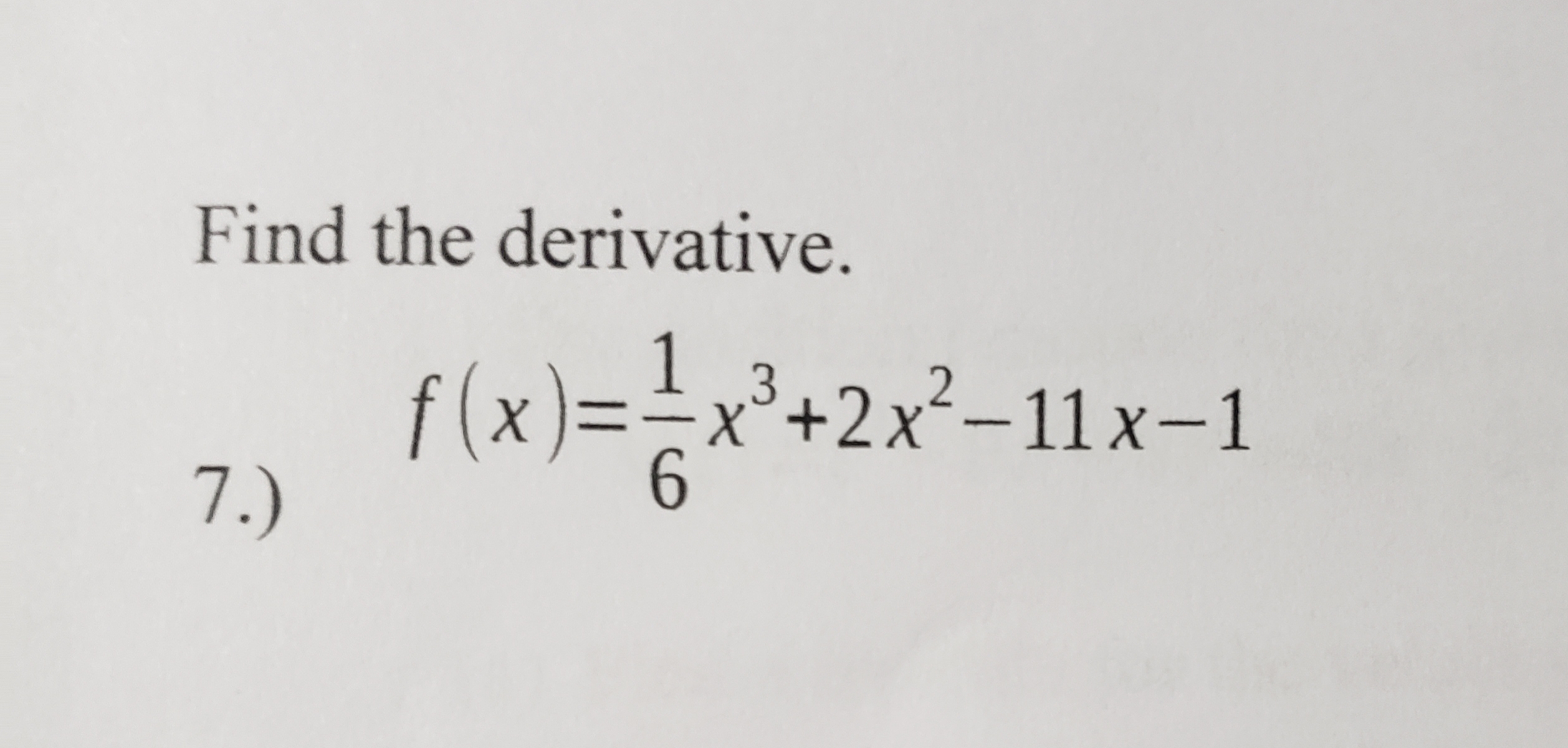 Answered: Find the derivative. f (x) 7.)… | bartleby