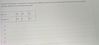 Answered: A watershed includes 3 subsections. The… | bartleby