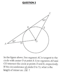 Answered: 50° E 30° D In the figure above, line… | bartleby