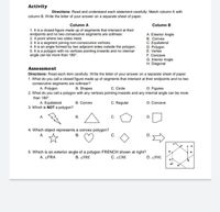 Answered: Column A Column B 1. It Is A Closed… | Bartleby