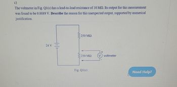 Answered: The Voltmeter In Fig. Q1(c) Has A… | Bartleby