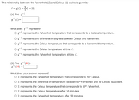 Answered: The relationship between the Fahrenheit…