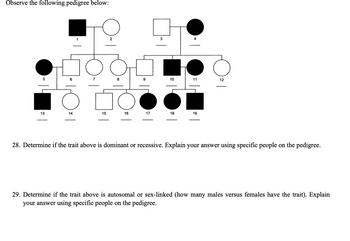 Answered: 28. Determine if the trait above is… | bartleby