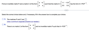 Answered Find an invertible matrix P and a bartleby