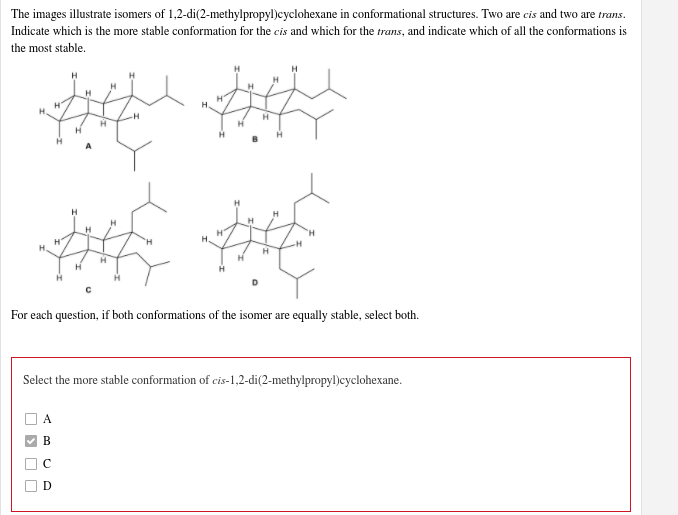 isomers of cyclohexane