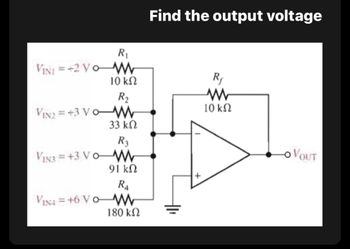 Answered: R₁ VINI+2 VOM 10 ΚΩ R₂ VIN2 +3VO-M 33… | bartleby