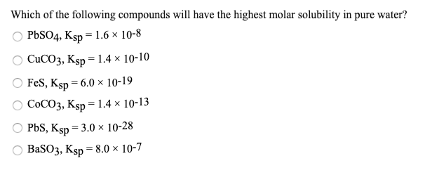 Answered: Which Of The Following Compounds Will… | Bartleby