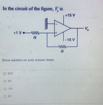 Answered: In The Circuit Of The Figure, V Is | Bartleby