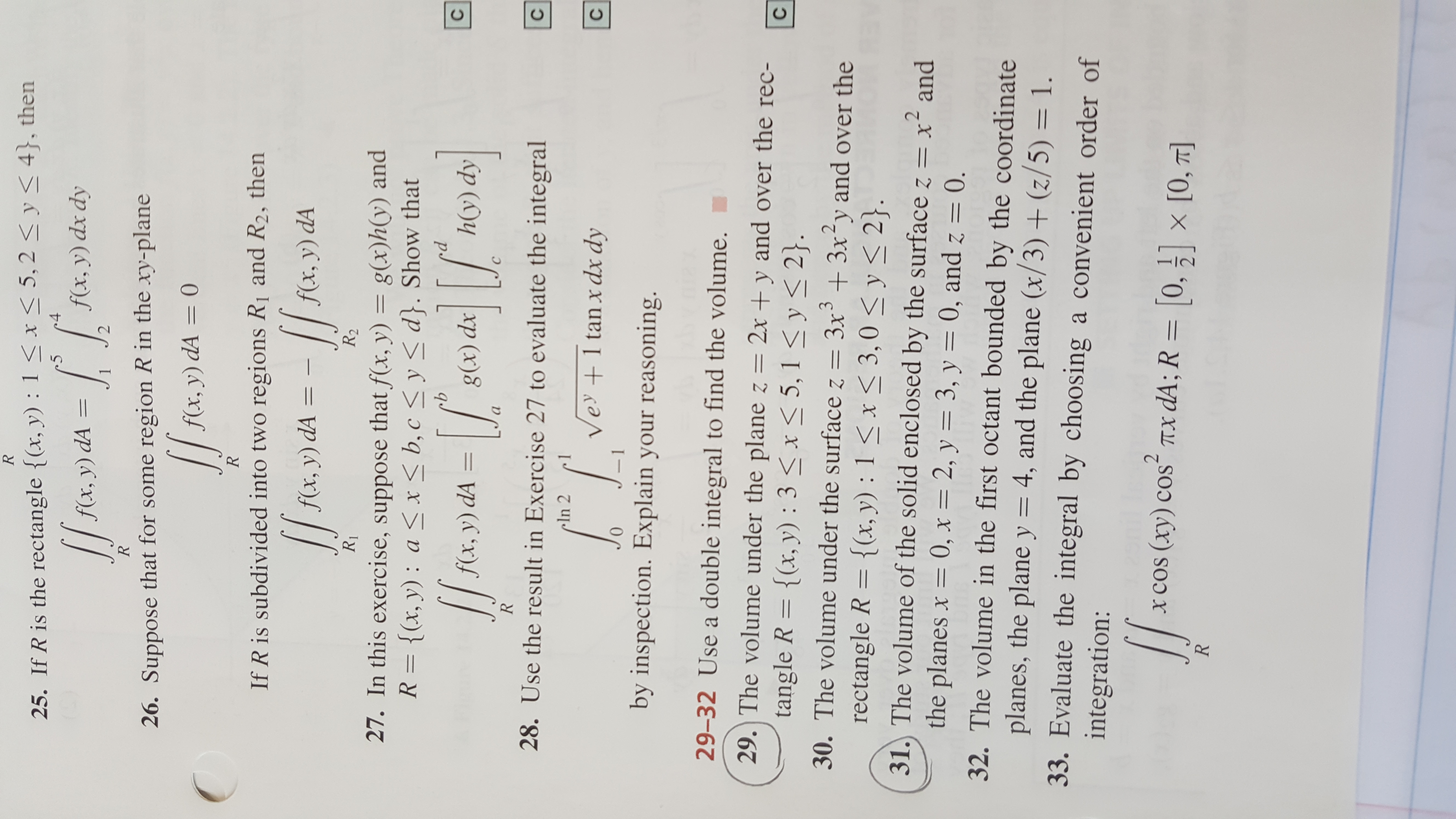 R
hto two regions R1 and R2, then
x, y) dA
: // f(x, y) dA
R2
pose that f(r v)
a(r)h6) and
