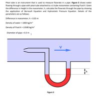 Answered: Pitot tube is an instrument that is… | bartleby