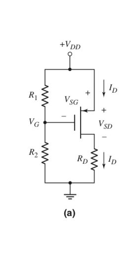 R₁₁
VG
ww
R₂
+VDD
www
VSG
+
RD
(a)
+
ID
VSD
D