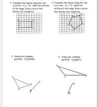 Answered: 1. Translate the figure using the rule… | bartleby