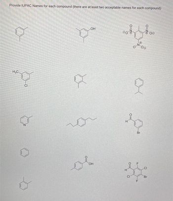 Answered Provide IUPAC Names for each compound bartleby