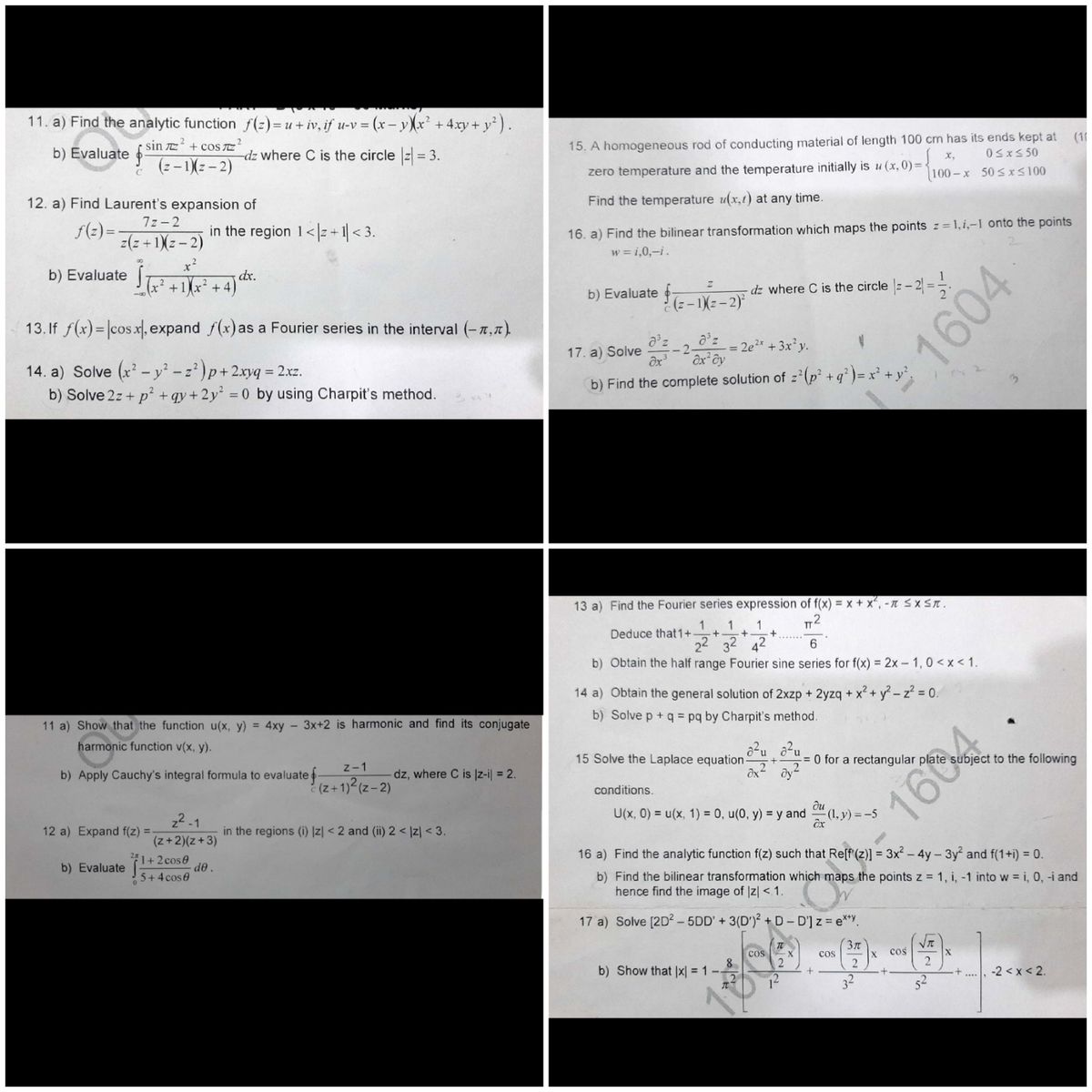 Answered 11 A Find The Analytic Function F Z Bartleby