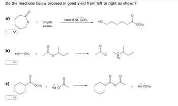 Answered: Do the reactions below proceed in good… | bartleby